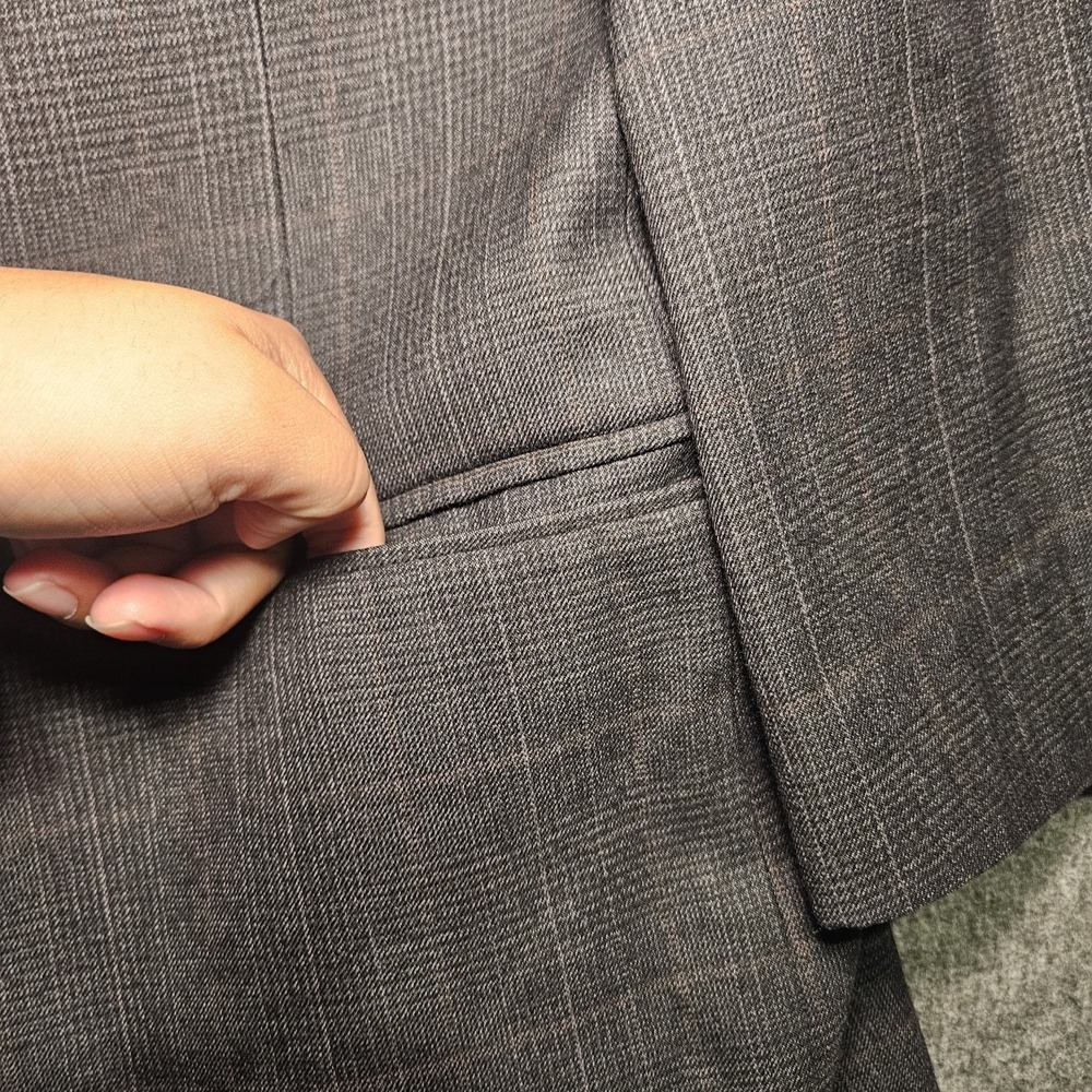 Kuppenheimer Men's 2 Button Blazer Sport Coat 44R Missing Button See Pics - Picture 3 of 16